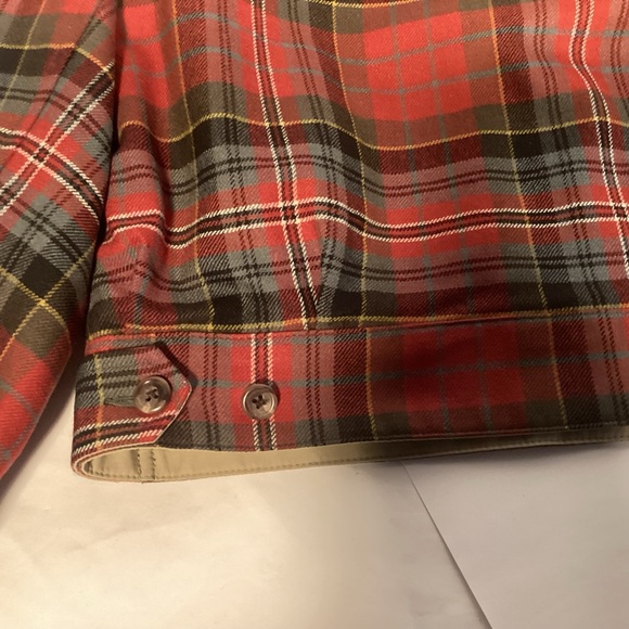 Ralph Lauren womens plaid wool jacket size large reversible to Tan jacket - Picture 6 of 11